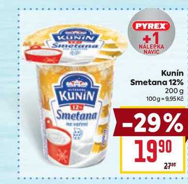 Kunin Smetana 12% 200 g