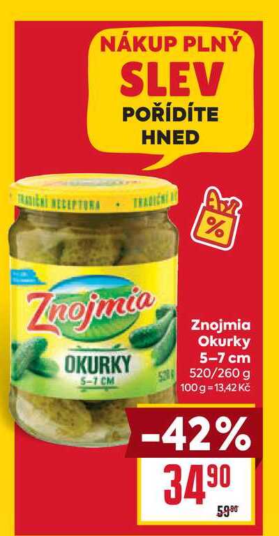 Znojmia Okurky 5-7 cm 52520/260 g 