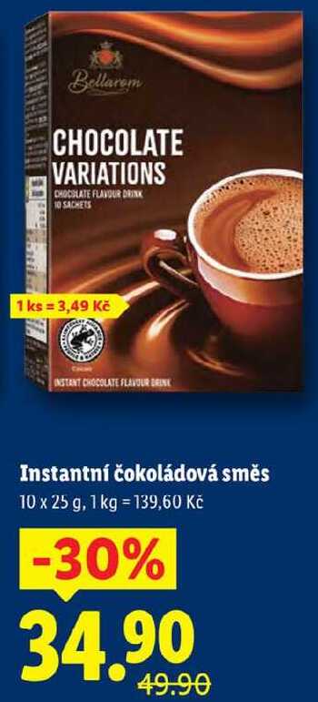 Instantní čokoládová směs, 10x 25 g