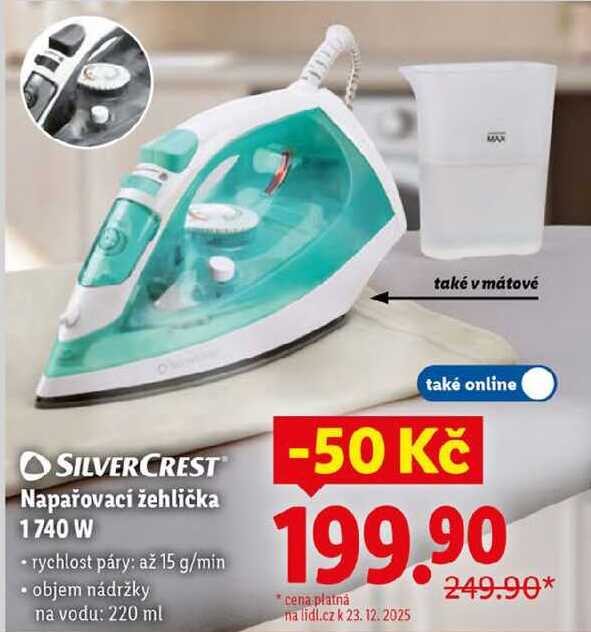 Napařovací žehlička 1740 W 