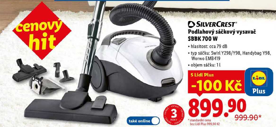 Podlahový sáčkový vysavač SBBK 700 W