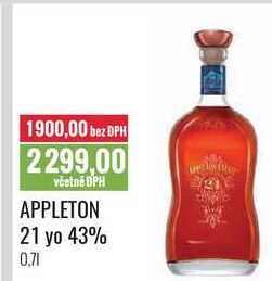 APPLETON 21 yo 43% 0,7l