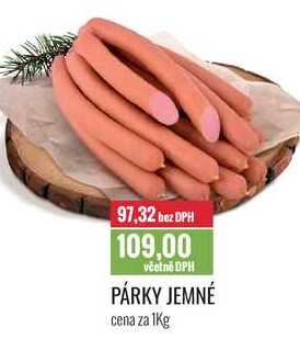 PÁRKY JEMNÉ cena za 1Kg