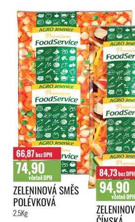 ZELENINOVÁ SMĚS POLÉVKOVÁ 2,5Kg 