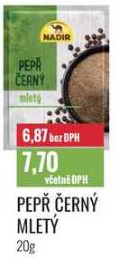 PEPŘ ČERNÝ MLETÝ 20g 