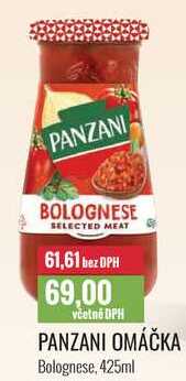 PANZANI OMÁČKA Bolognese, 425ml 