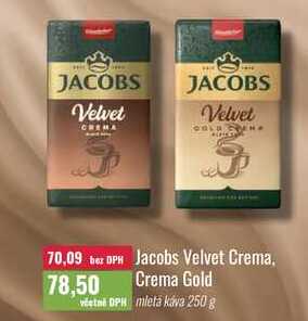 Jacobs Velvet Crema, Crema Gold 250 g 