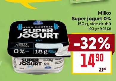 Milko Super jogurt 0% 150 g
