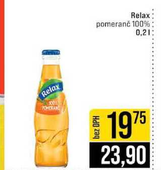 Relax pomeranč 100% 0,2l