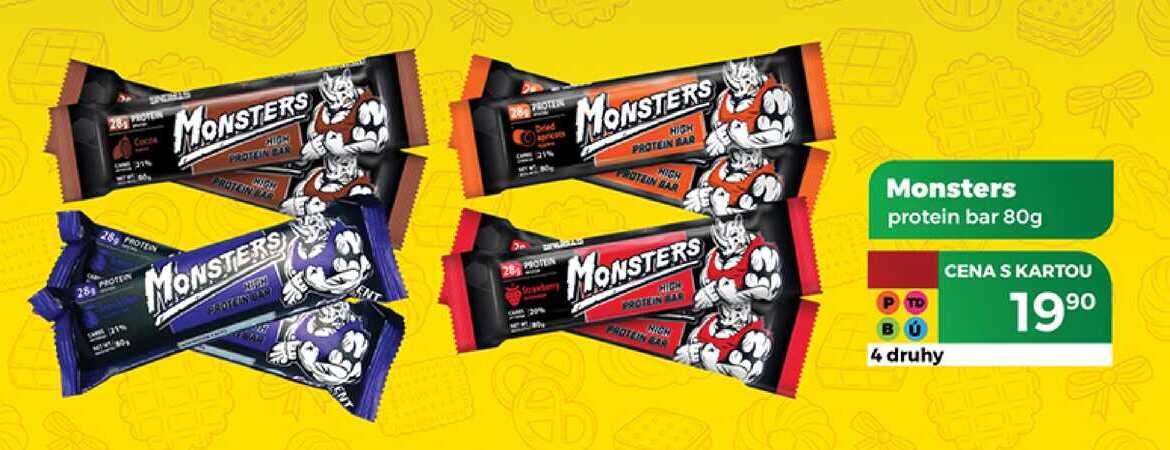 Monsters protein bar 80g  