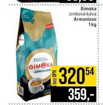 Gimoka zrnková káva Armonioso 1 kg v akci