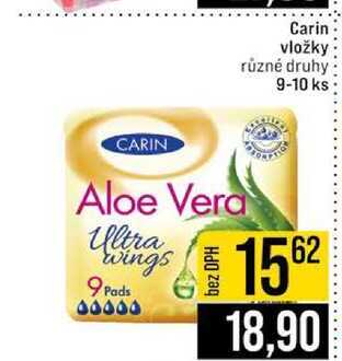 Carin vložky různé druhy 9-10 ks 