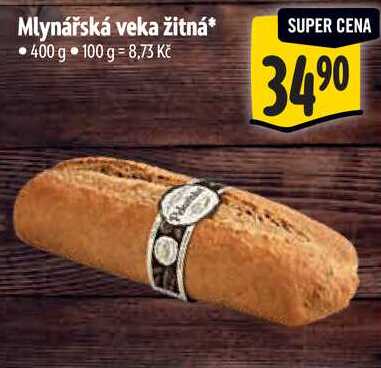 Mlynářská veka žitná, 400 g