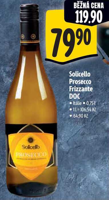 Solicello Prosecco Frizzante DOC, 0,75 l