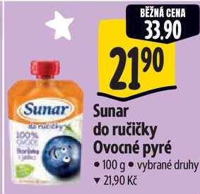 Sunar do ručičky Ovocné pyré, 100 g