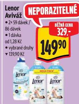 Lenor Aviváž, 2x 59 dávek/86 dávek
