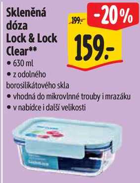 Skleněná dóza Lock & Lock Clear**