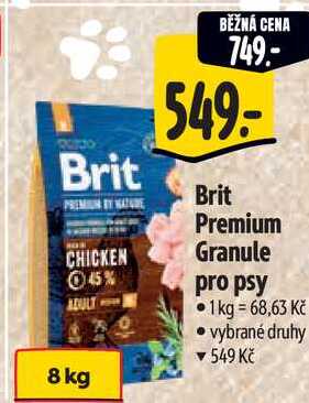 Brit Premium Granule pro psy, 8 kg