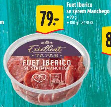Fuet Iberico se sýrem Manchego, 90 g