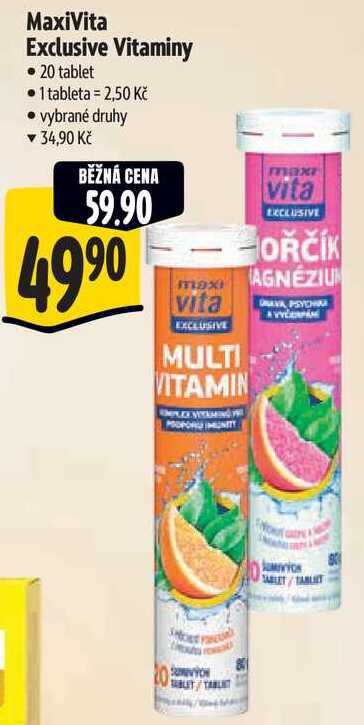 MaxiVita Exclusive Vitaminy, 20 tablet 