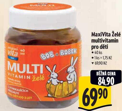 MaxiVita Želé multivitamin pro děti, 40 ks