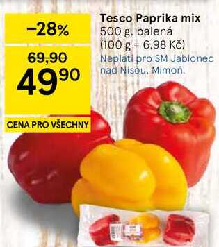 Tesco Paprika mix, 500 g. balená  