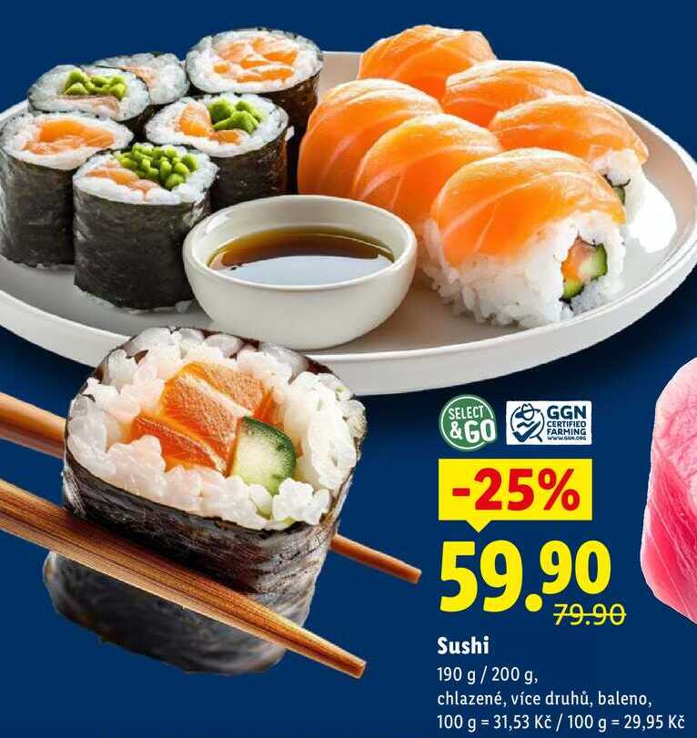 Sushi, 190 g/200 g