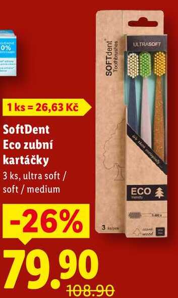 SoftDent Eco zubní kartáčky, 3 ks