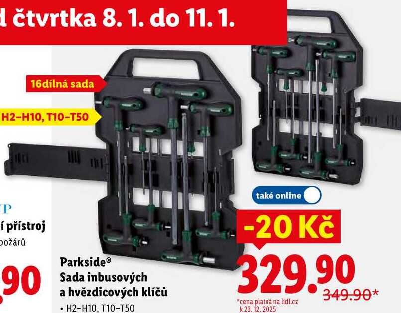 Parkside Sada inbusových a hvězdicových klíčů