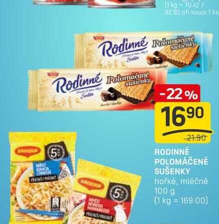 RODINNÉ POLOMÁČENÉ SUŠENKY hořké, mléčné 100 g 