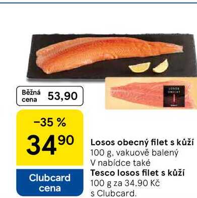 Losos obecný filet s kůží, 100 g 