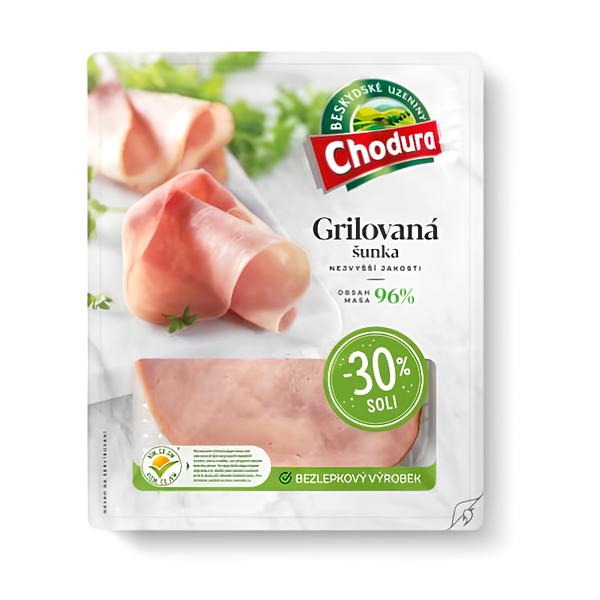 Chodura Grilovaná šunka se sníženým obsahem soli nejvyšší jakosti (96% masa)