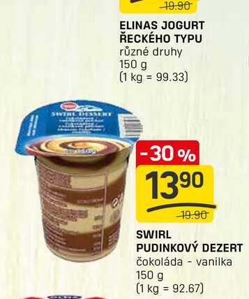 SWIRL PUDINKOVÝ DEZERT čokoláda vanilka 150 g