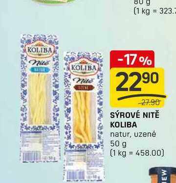 SÝROVÉ NITĚ KOLIBA natur, uzené 50 g 