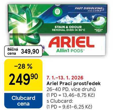 Ariel Prací prostředek, 26-40 PD, více druhů  