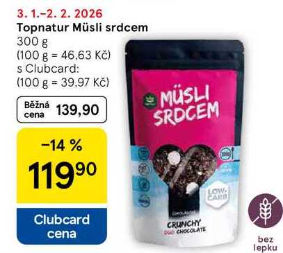 Topnatur Müsli srdcem, 300 g