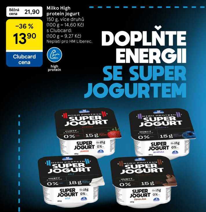 Milko High protein jogurt, 150 g, více druhů 
