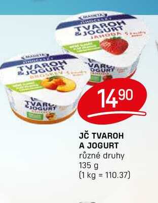 JČ TVAROH A JOGURT různé druhy 135 g 