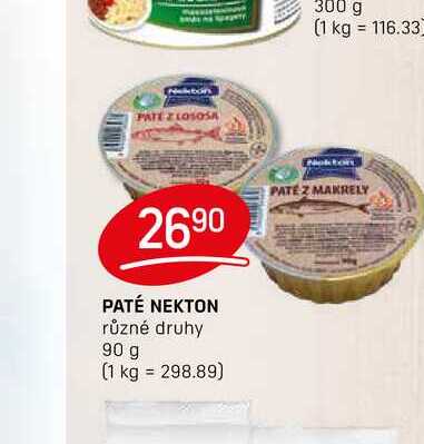 PATÉ NEKTON různé druhy 90 g