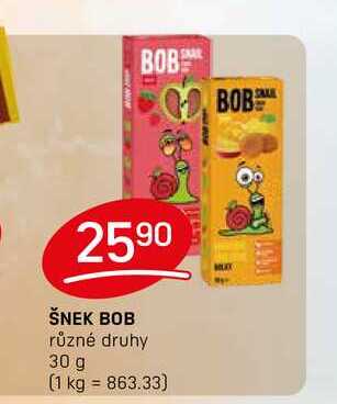 ŠNEK BOB různé druhy 30 g 