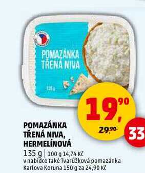 POMAZÁNKA TŘENÁ NIVA, 135 g 