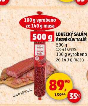 LOVECKÝ SALÁM ŘEZNÍKŮV TALÍŘ, 500 g