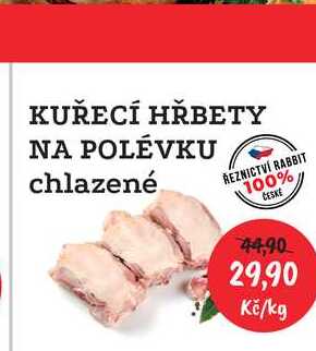 KUŘECÍ HŘBETY NA POLÉVKU chlazené 1kg 