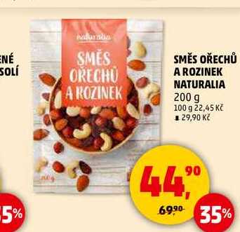 SMĚS OŘECHŮ A ROZINEK NATURALIA, 200 g 