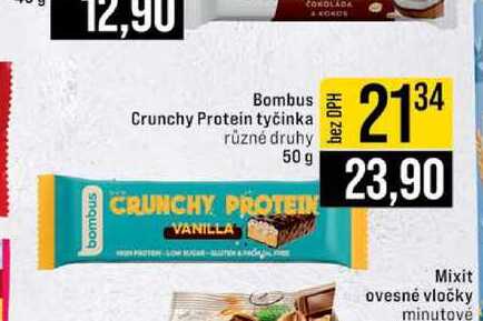 Bombus Crunchy Protein tyčinka různé druhy 50 g 