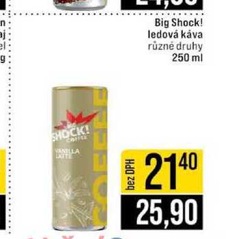 Big Shock! ledová káva různé druhy 250 ml