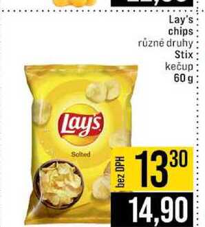 Lay's chips různé druhy Stix kečup 60 g