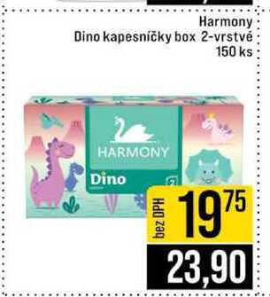 Harmony Dino kapesníčky box 2-vrstvé 150 ks 