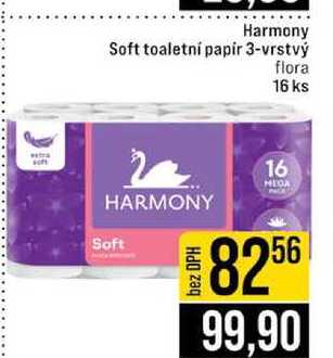 Harmony Soft toaletní papir 3-vrstvý flora 16 ks