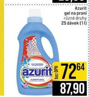 Azurit gel na prani různé druhy 25 dávek 1l